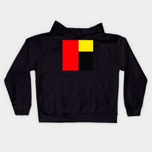 red yellow and black abstract minimalist geometrical modern art design Kids Hoodie